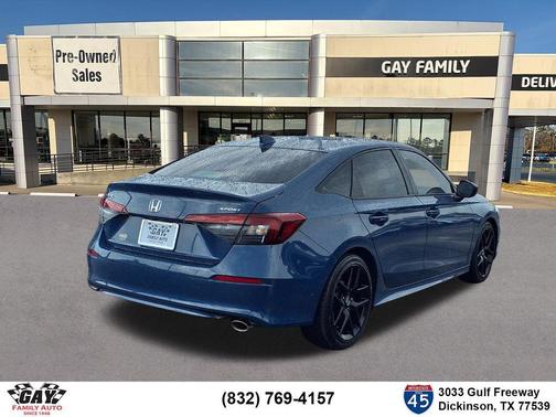 Blue 2025 Honda Civic Sport