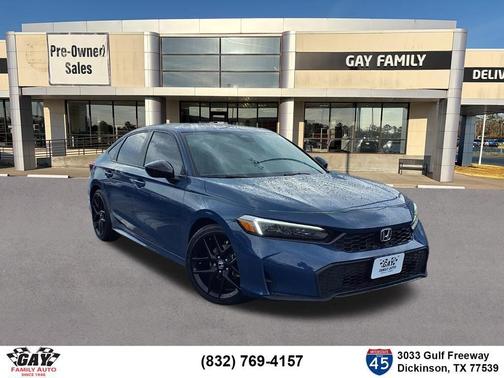 Blue 2025 Honda Civic Sport