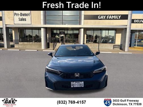 Blue 2025 Honda Civic Sport