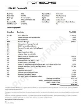 2026 Porsche 911 Carrera GTS