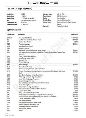 2024 Porsche 911 Targa 4S