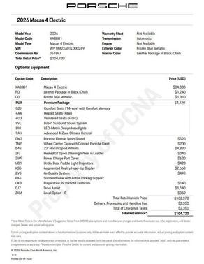 Blue 2026 Porsche Macan 4