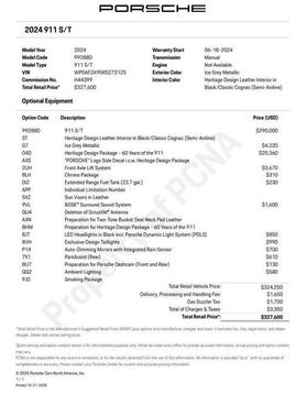 2024 Porsche 911 S/T