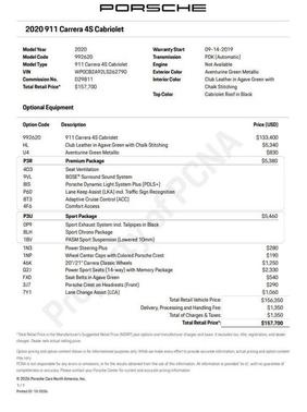 2020 Porsche 911 Carrera 4S