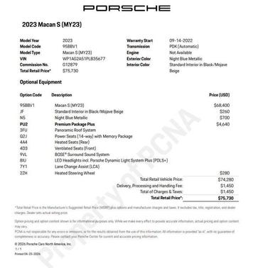 Night Blue Metallic 2023 Porsche Macan S