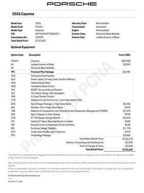 2026 Porsche Cayenne Base