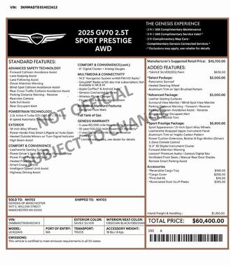 2025 Genesis GV70 2.5T