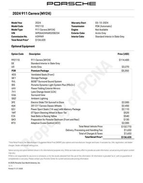 2024 Porsche 911 Carrera