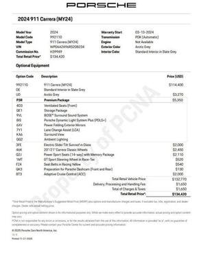 2024 Porsche 911 Carrera
