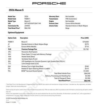 2026 Porsche Macan S