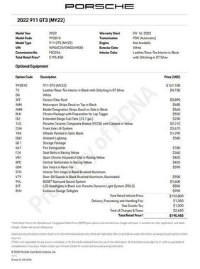 2022 Porsche 911 GT3