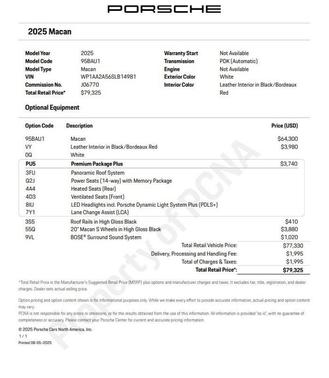 2025 Porsche Macan Base