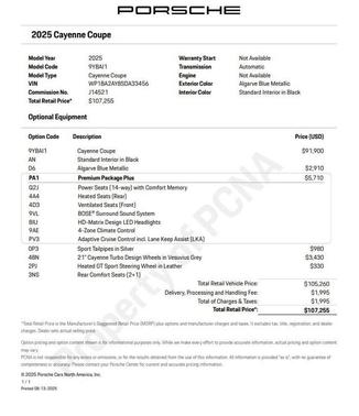 2025 Porsche Cayenne AWD