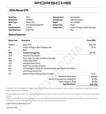2026 Porsche Macan GTS