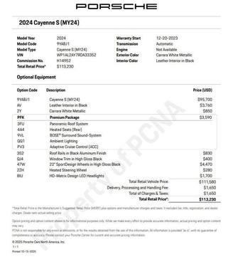 2024 Porsche Cayenne S