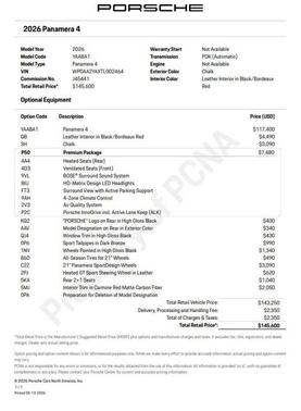 2026 Porsche Panamera 4
