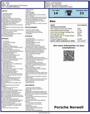 2024 Audi RS 7 4.0T quattro performance