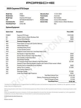 2025 Porsche Cayenne GTS