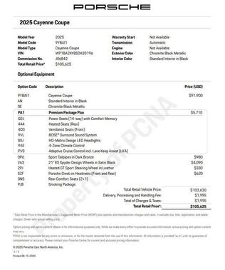 2025 Porsche Cayenne AWD