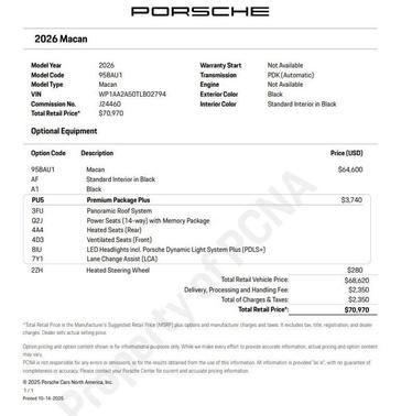 2026 Porsche Macan Base