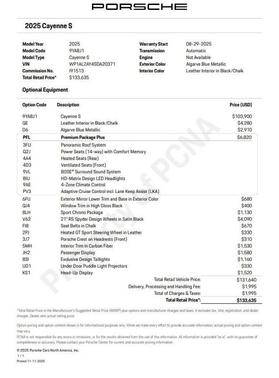 2025 Porsche Cayenne S