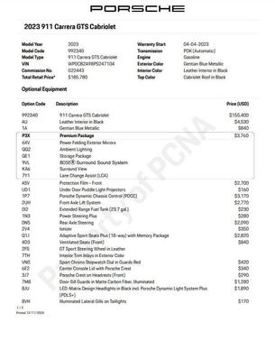 2023 Porsche 911 Carrera GTS