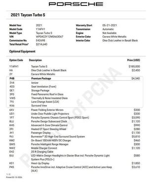 2021 Porsche Taycan Turbo S
