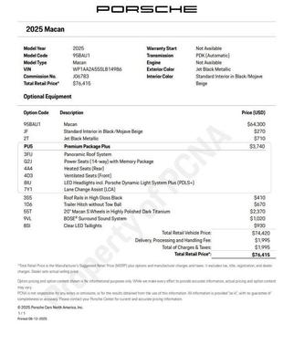 2025 Porsche Macan Base