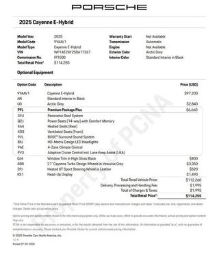 2025 Porsche Cayenne AWD