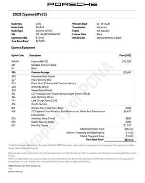 2023 Porsche Cayenne 