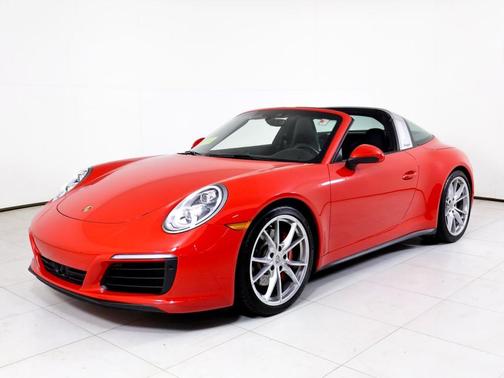 Red 2018 Porsche 911 Targa 4S