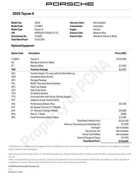 2025 Porsche Taycan 4