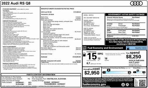 2022 Audi RS Q8 4.0T quattro