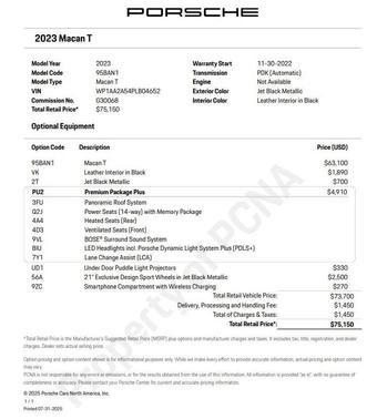 2023 Porsche Macan T