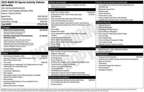 Dark Graphite Metallic 2023 BMW X5 xDrive45e