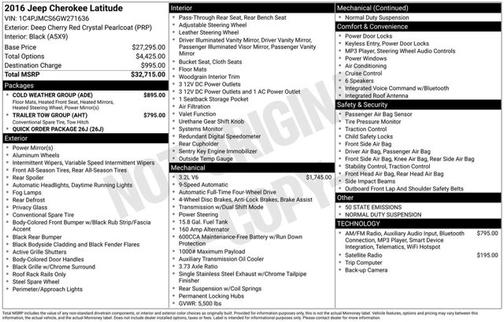 2016 Jeep Cherokee Latitude