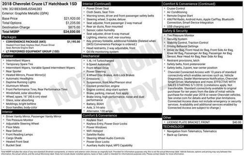 Graphite Metallic 2018 Chevrolet Cruze LT