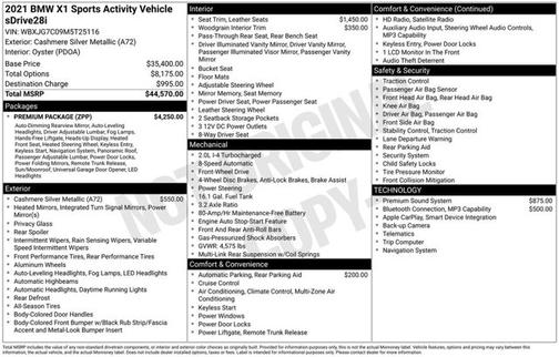 Cashmere Silver Metallic 2021 BMW X1 sDrive28i