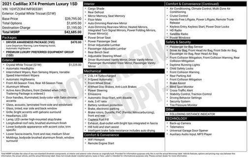 2021 Cadillac XT4 FWD Premium Luxury