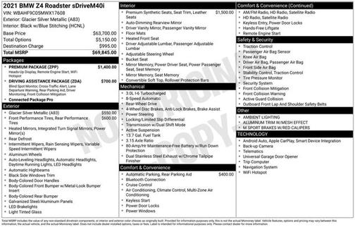 2021 BMW Z4 sDriveM40i