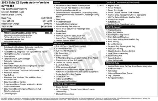 2023 BMW X5 xDrive45e