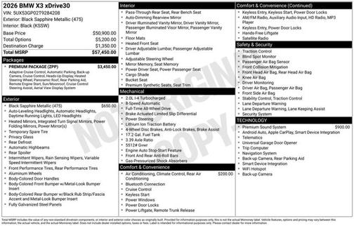 2026 BMW X3 30 xDrive