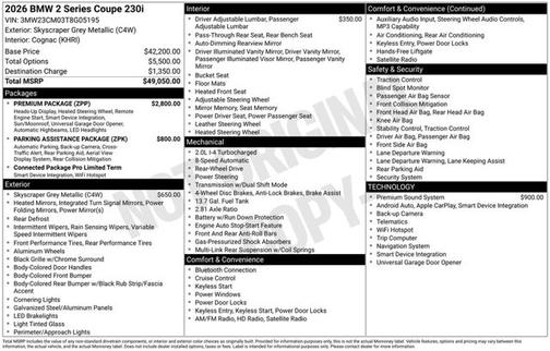 Skyscraper Grey Metallic 2026 BMW 230 230i