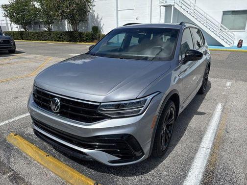 Silver Metallic 2024 Volkswagen Tiguan 2.0T SE R-Line Black