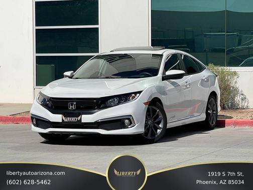 Platinum White Pearl 2019 Honda Civic EX