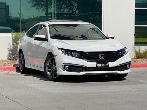 Platinum White Pearl 2019 Honda Civic EX