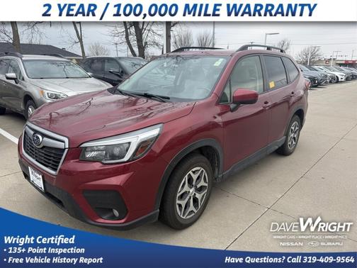 Red 2021 Subaru Forester Premium