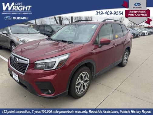 Red 2021 Subaru Forester Premium