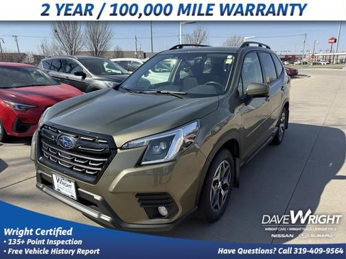 Green 2022 Subaru Forester Premium