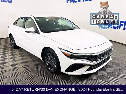 White 2024 Hyundai ELANTRA SEL